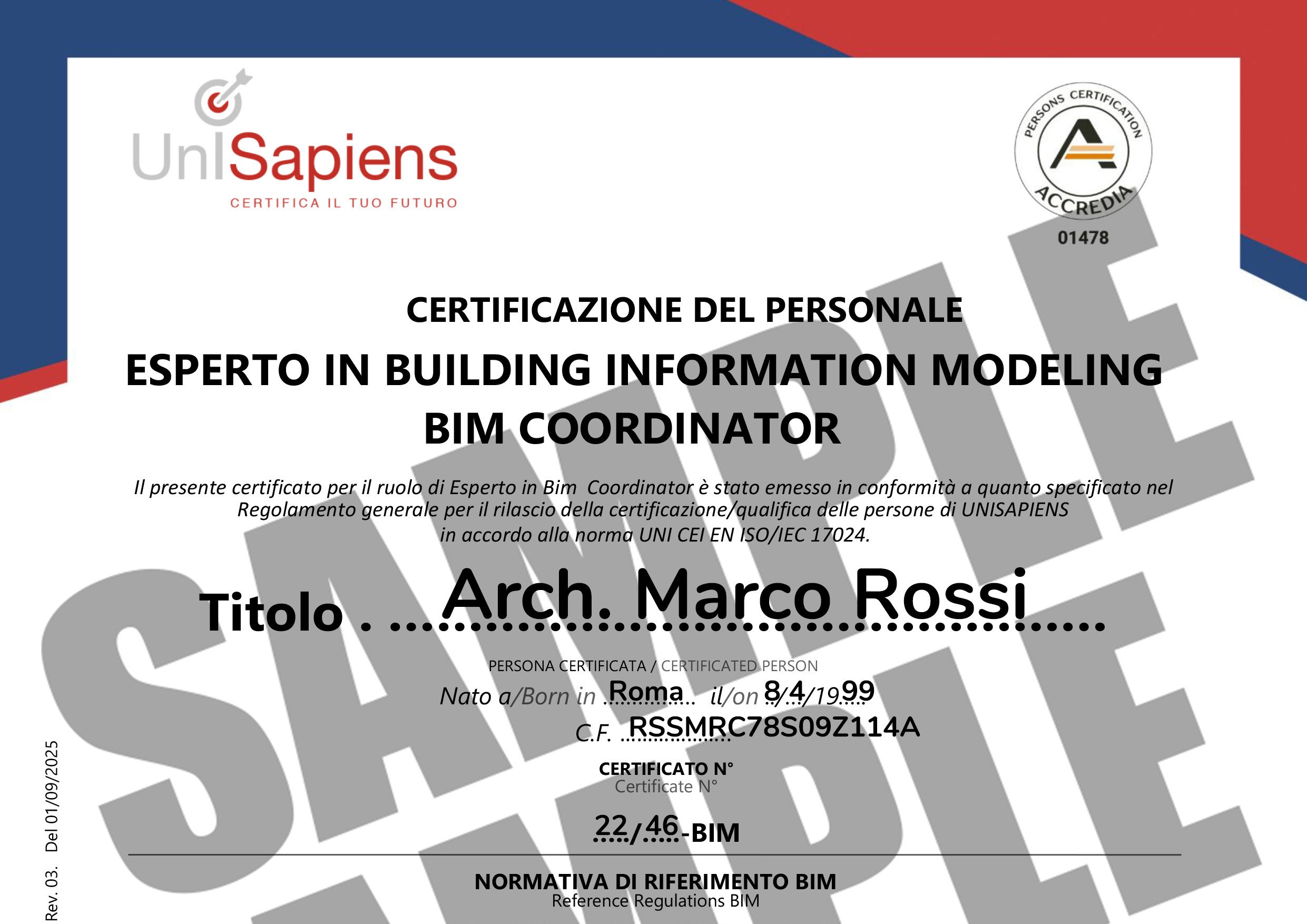 CERTIFICATO BIM COORDINATOR H - QR CODE LOGO