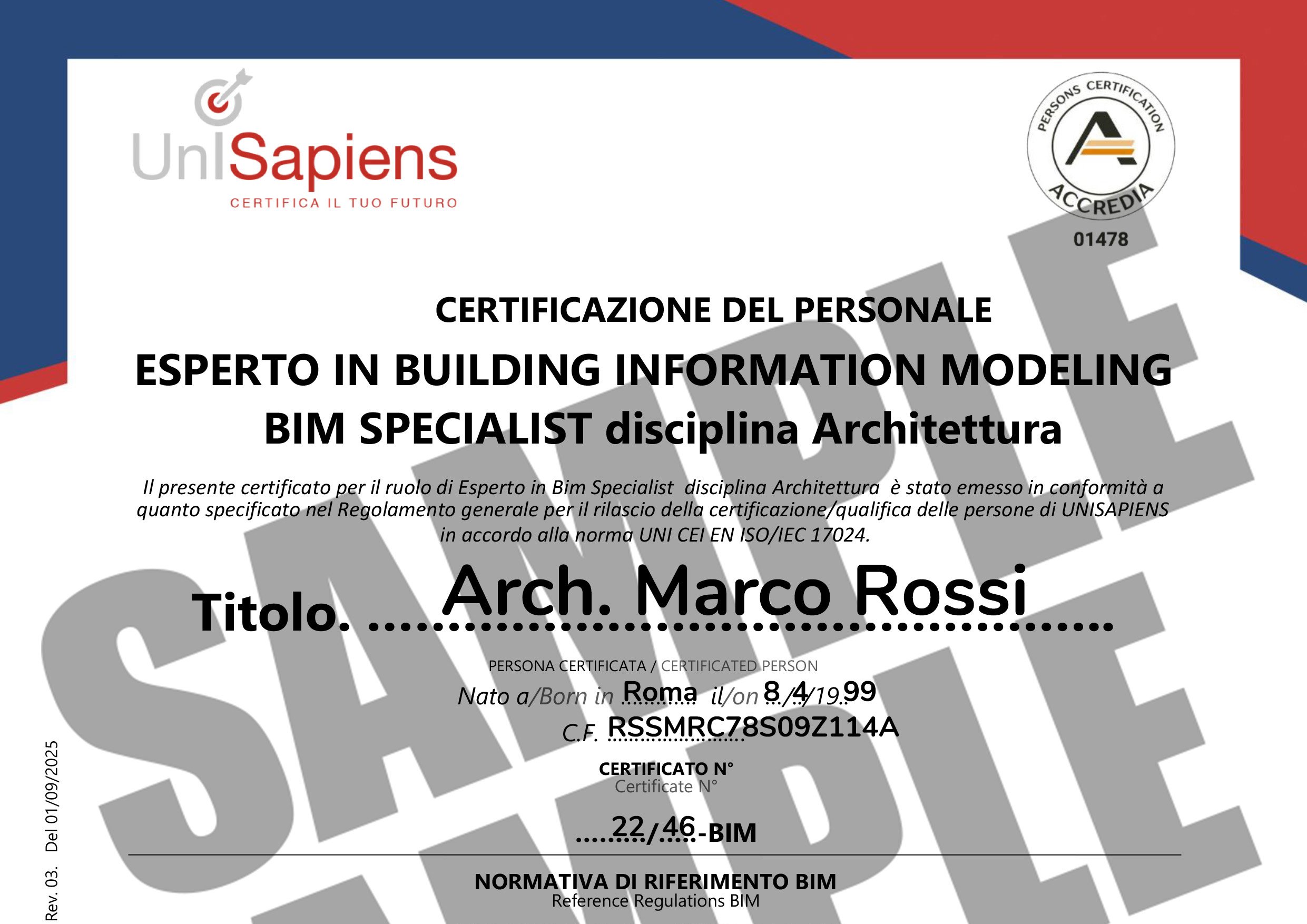 CERTIFICATO BIM SPECIALIST H - QR CODE LOGO